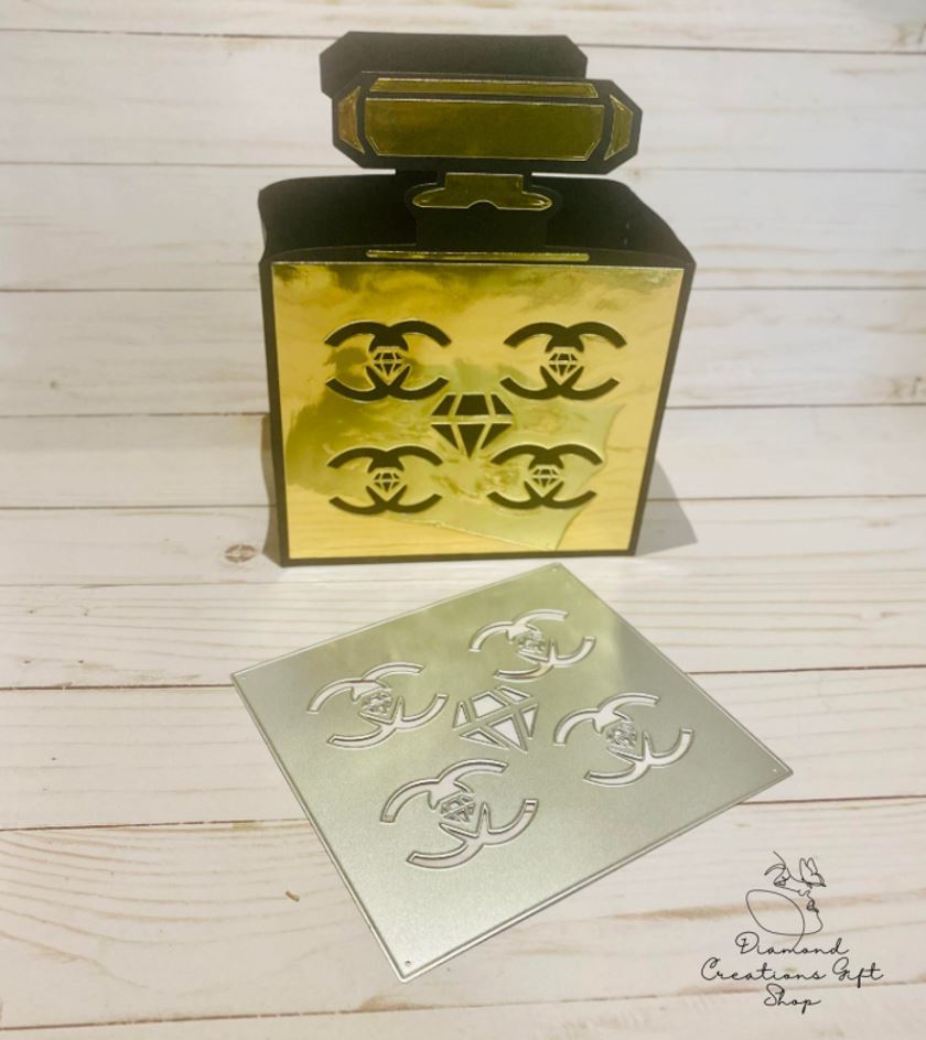 T1706 Perfume Box estilo #2 *** Troquel de Caja de Perfume Estilo #2