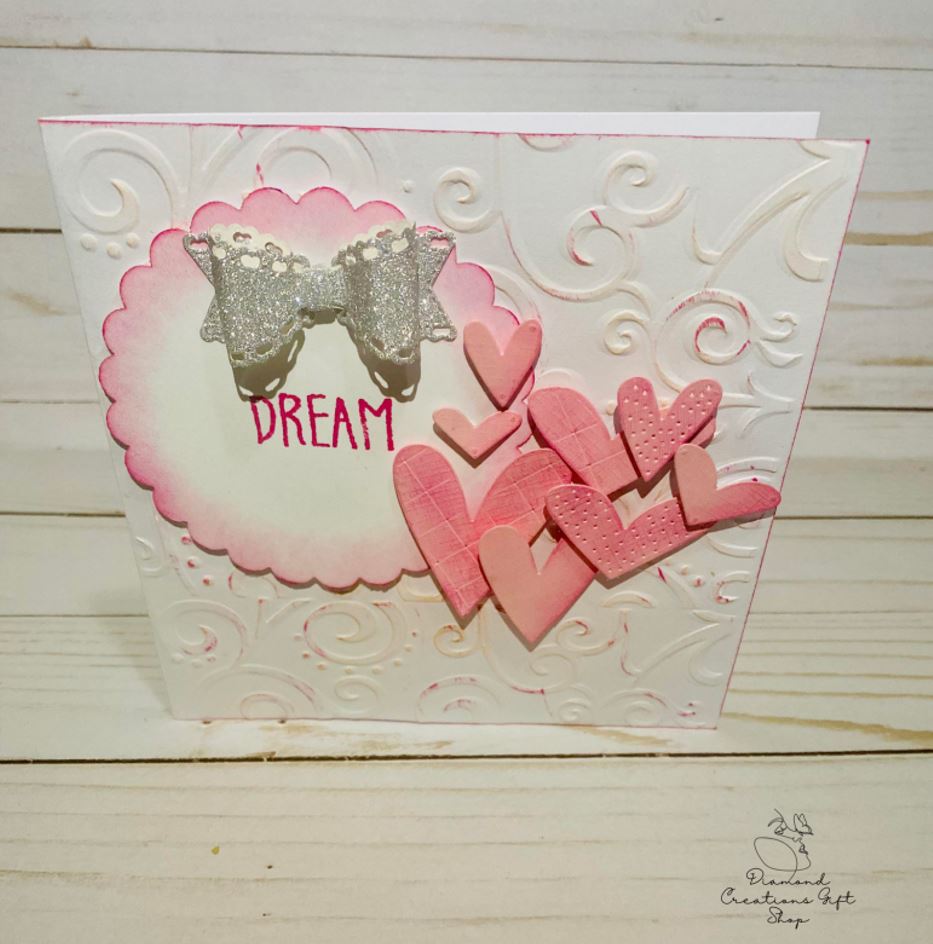 J811 Mini Slanted Hearts 8PC *** Troquel de Corazones 8PC