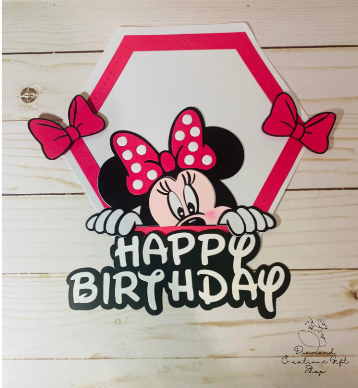 R1607 Girl Mouse Cake Topper Die *** Troquel De Cake Topper Minnie