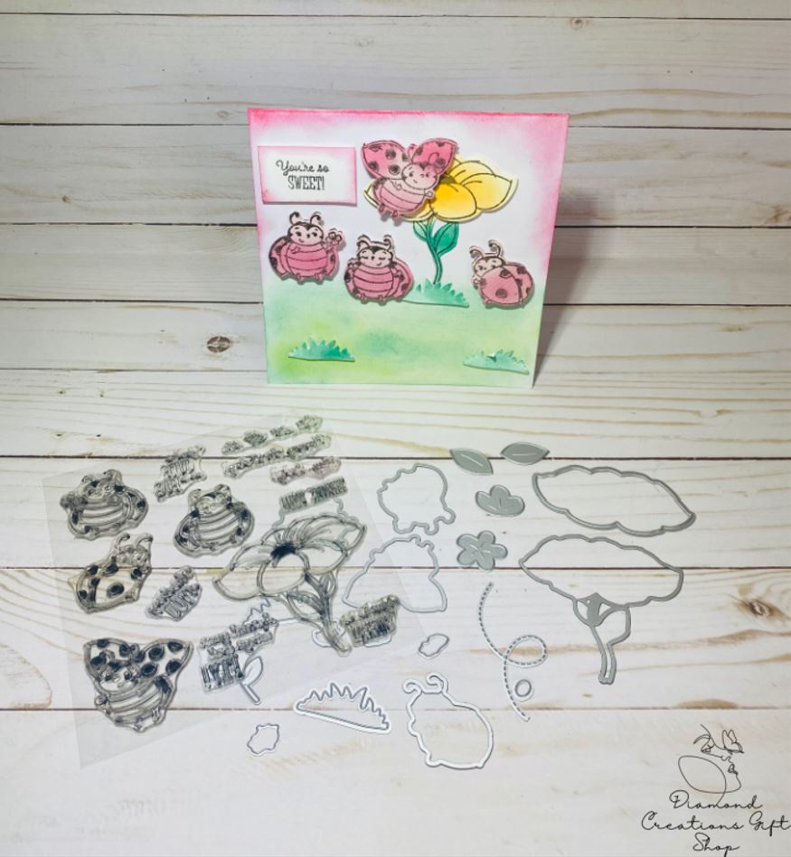 Z100 Lady Bugs Stamp & Die *** Troquel y Estampa de Vaquita