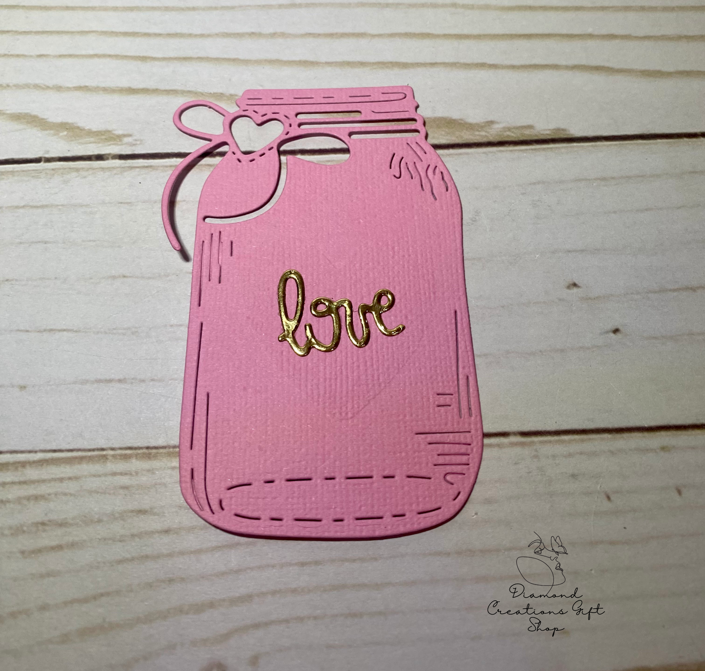 J806 Love Mason Jar *** Troquel Jarra Mason