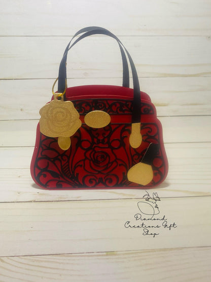 U1813 Elegante Monedero Rosa *** Troquel de Cartera con Rosas