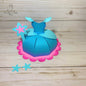 T1719 Caja Regalo Vestido Cenicienta *** Troquel Caja Vestido Cenicienta