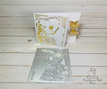 M 1115 Wedding Couple Die *** Troquel de Invitación de Boda