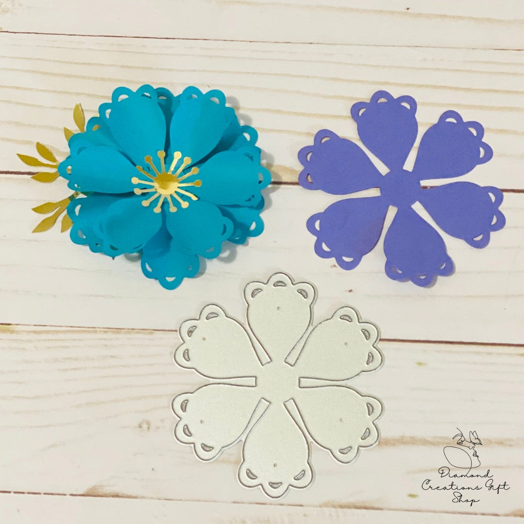 C202 Diana Flower Die ***  Troquel Flor Diana
