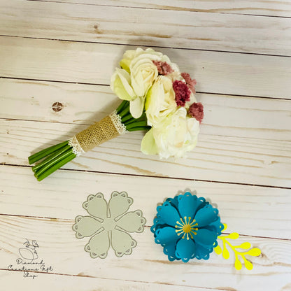 C202 Diana Flower Die ***  Troquel Flor Diana