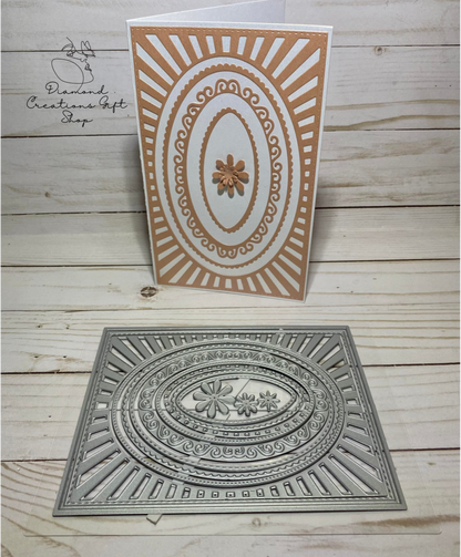 Troquel Invitación Oval H701 *** Troquel Invitación Diseño Ovalado