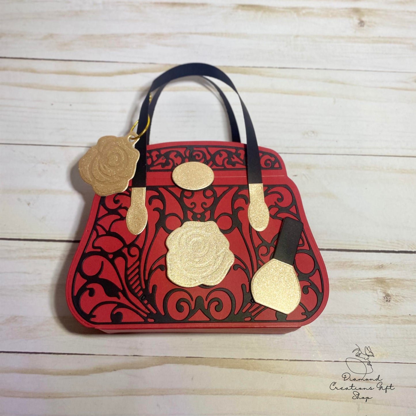 U1813 Elegante Monedero Rosa *** Troquel de Cartera con Rosas