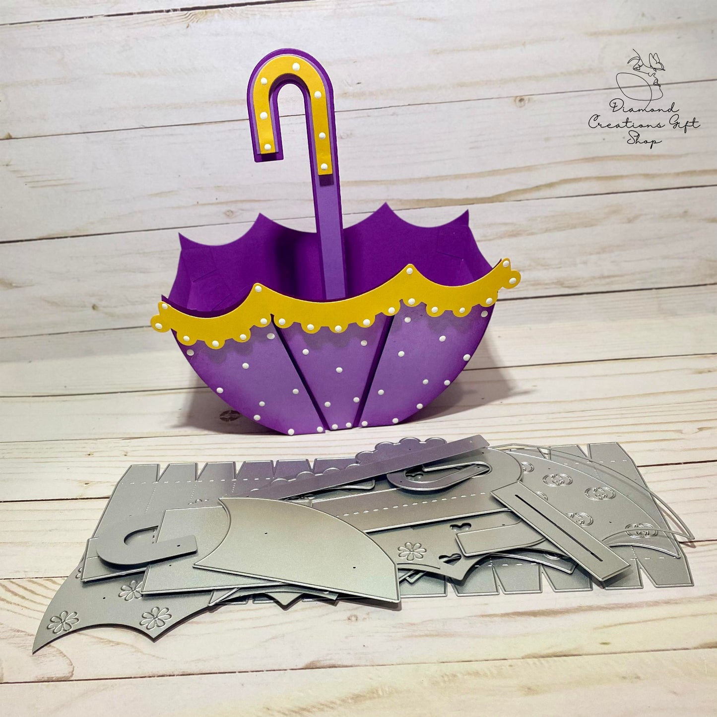 T1827 Umbrella Gift Bag *** Troquel Caja  Sombrilla