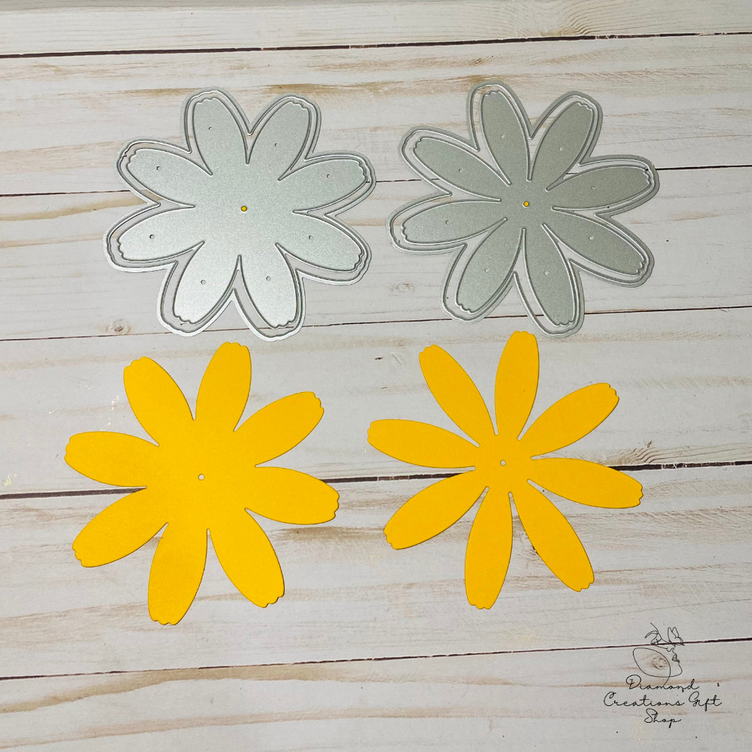 C206 Juego de Pétalos de Flor de Zinnia *** Juego de Troquel Flor Zinnia